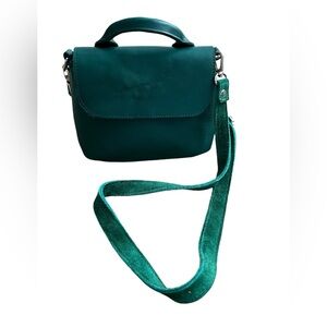 Original green leather bag from Lucero in Argentina